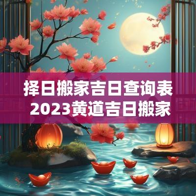 择日搬家吉日查询表 2025黄道吉日搬家查询表