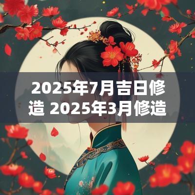 2025年7月吉日修造 2025年3月修造吉日