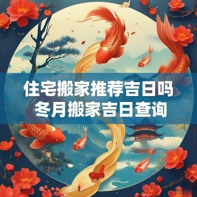 住宅搬家推荐吉日吗 冬月搬家吉日查询表