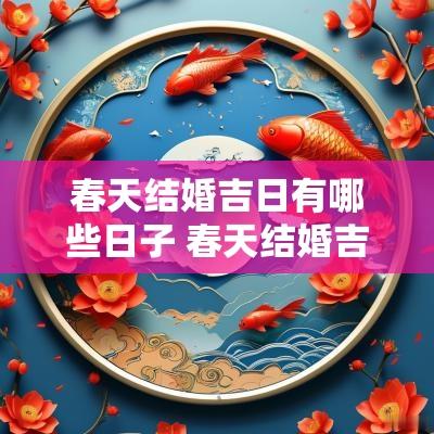 春天结婚吉日有哪些日子 春天结婚吉日查询表