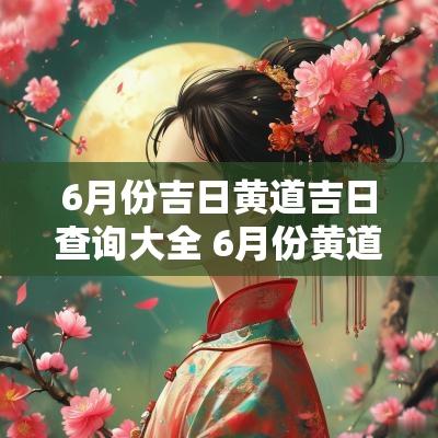 6月份吉日黄道吉日查询大全 6月份黄道吉日查询农历