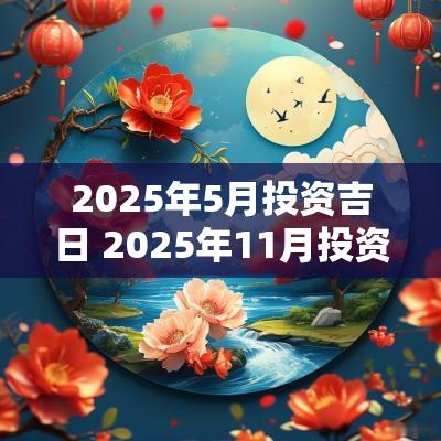 2025年5月投资吉日 2025年11月投资吉日查询