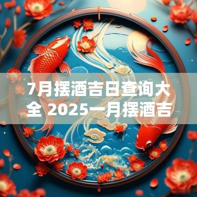 7月摆酒吉日查询大全 2025一月摆酒吉日一览表