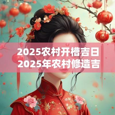 2025农村开槽吉日 2025年农村修造吉日