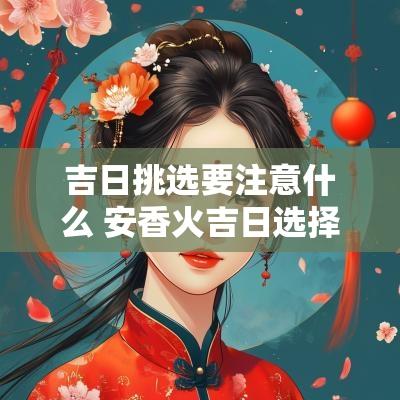 吉日挑选要注意什么 安香火吉日选择以及注意事项