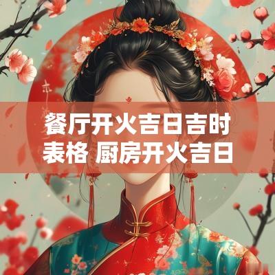 餐厅开火吉日吉时表格 厨房开火吉日一览表