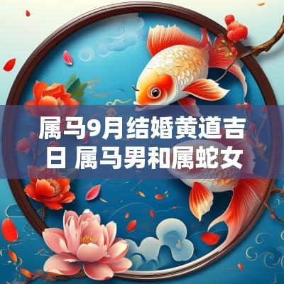 属马9月结婚黄道吉日 属马男和属蛇女结婚黄道吉日