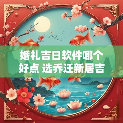 婚礼吉日软件哪个好点 选乔迁新居吉日哪个软件最准