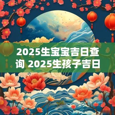2025生宝宝吉日查询 2025生孩子吉日大全
