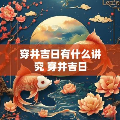 穿井吉日有什么讲究 穿井吉日
