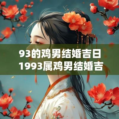 93的鸡男结婚吉日 1993属鸡男结婚吉日