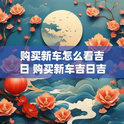 购买新车怎么看吉日 购买新车吉日吉时查询