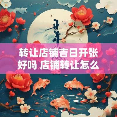 转让店铺吉日开张好吗 店铺转让怎么选吉日