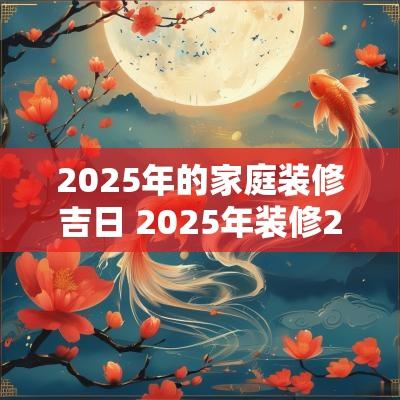 2025年的家庭装修吉日 2025年装修2月吉日