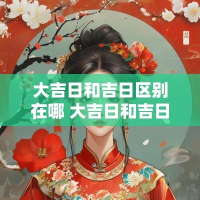 大吉日和吉日区别在哪 大吉日和吉日区别在哪里