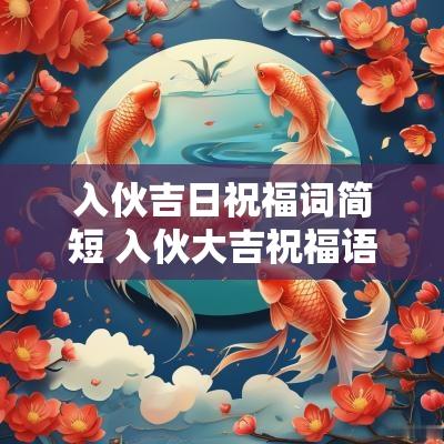 入伙吉日祝福词简短 入伙大吉祝福语是什么意思