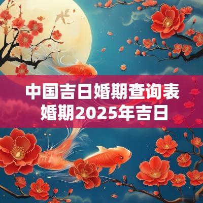 中国吉日婚期查询表 婚期2025年吉日