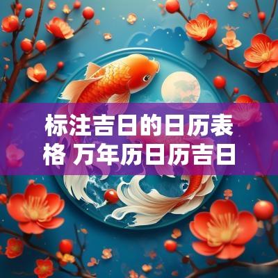 标注吉日的日历表格 万年历日历吉日查询