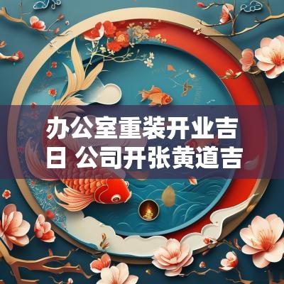 办公室重装开业吉日 公司开张黄道吉日