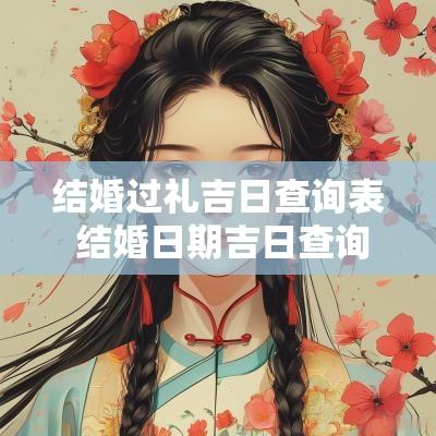 结婚过礼吉日查询表 结婚日期吉日查询表