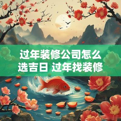 过年装修公司怎么选吉日 过年找装修公司
