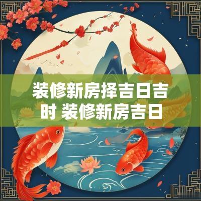 装修新房择吉日吉时 装修新房吉日