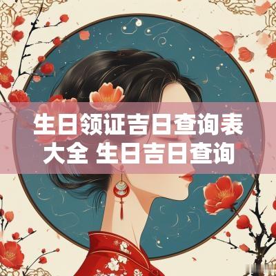 生日领证吉日查询表大全 生日吉日查询表