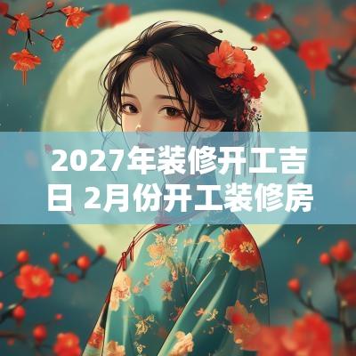 2027年装修开工吉日 2月份开工装修房子吉日