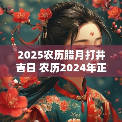 2025农历腊月打井吉日 农历2025年正月打井吉日