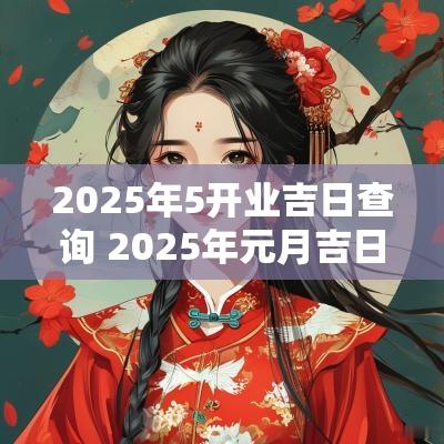 2025年5开业吉日查询 2025年元月吉日有哪些