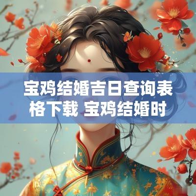 宝鸡结婚吉日查询表格下载 宝鸡结婚时间表