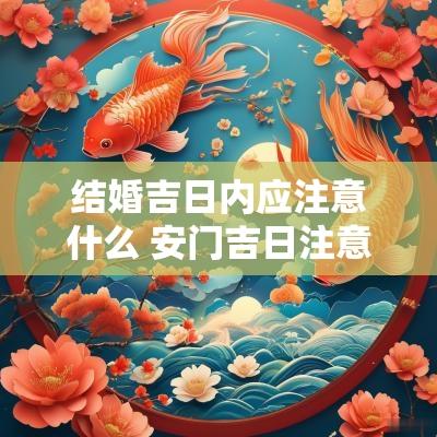 结婚吉日内应注意什么 安门吉日注意4项
