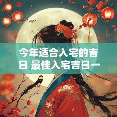 今年适合入宅的吉日 最佳入宅吉日一览表