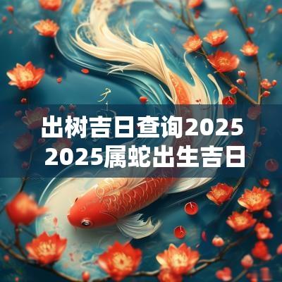 出树吉日查询2025 2025属蛇出生吉日