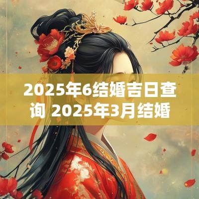 2025年6结婚吉日查询 2025年3月结婚吉日