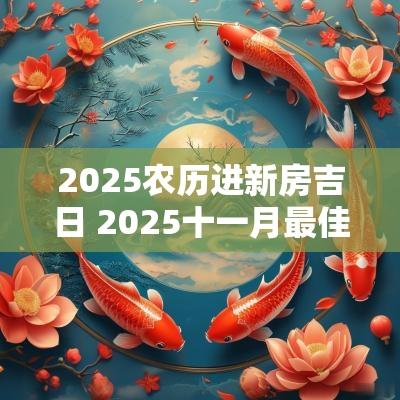 2025农历进新房吉日 2025十一月最佳吉日