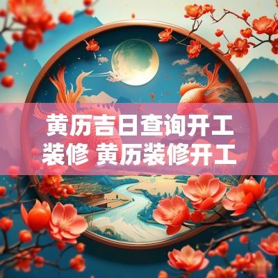 黄历吉日查询开工装修 黄历装修开工吉日吉时