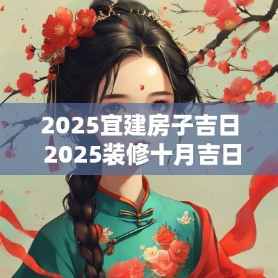 2025宜建房子吉日 2025装修十月吉日