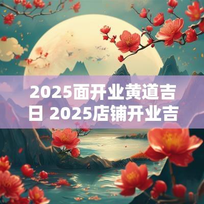 2025面开业黄道吉日 2025店铺开业吉日吉时
