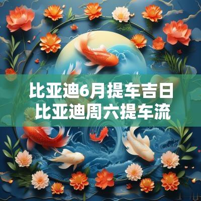 比亚迪6月提车吉日 比亚迪周六提车流程