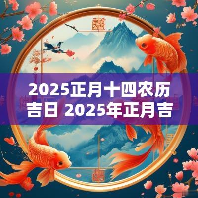 2025正月十四农历吉日 2025年正月吉日都是哪天