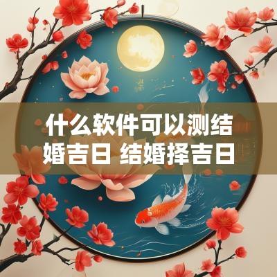 什么软件可以测结婚吉日 结婚择吉日软件免费