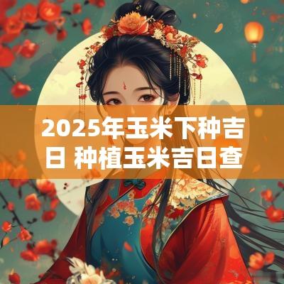 2025年玉米下种吉日 种植玉米吉日查询最新