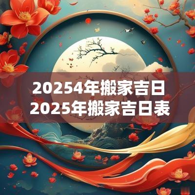 20254年搬家吉日 2025年搬家吉日表