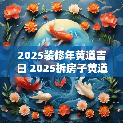 2025装修年黄道吉日 2025拆房子黄道吉日