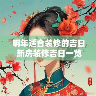 明年适合装修的吉日 新房装修吉日一览表
