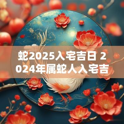 蛇2025入宅吉日 2025年属蛇人入宅吉日一览表