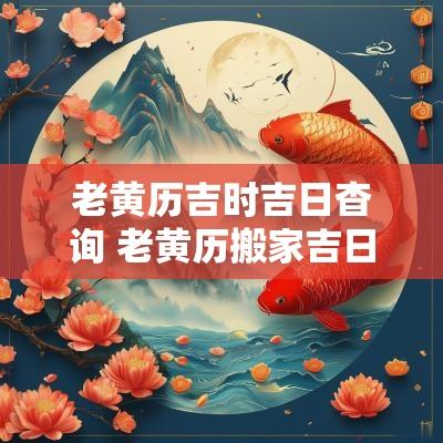 老黄历吉时吉日杳询 老黄历搬家吉日吉时