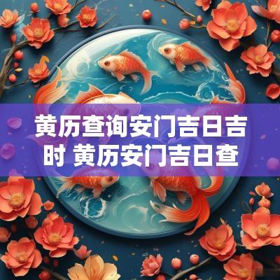 黄历查询安门吉日吉时 黄历安门吉日查询2025年