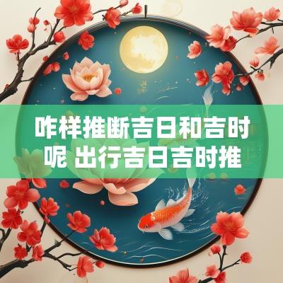 咋样推断吉日和吉时呢 出行吉日吉时推断方法